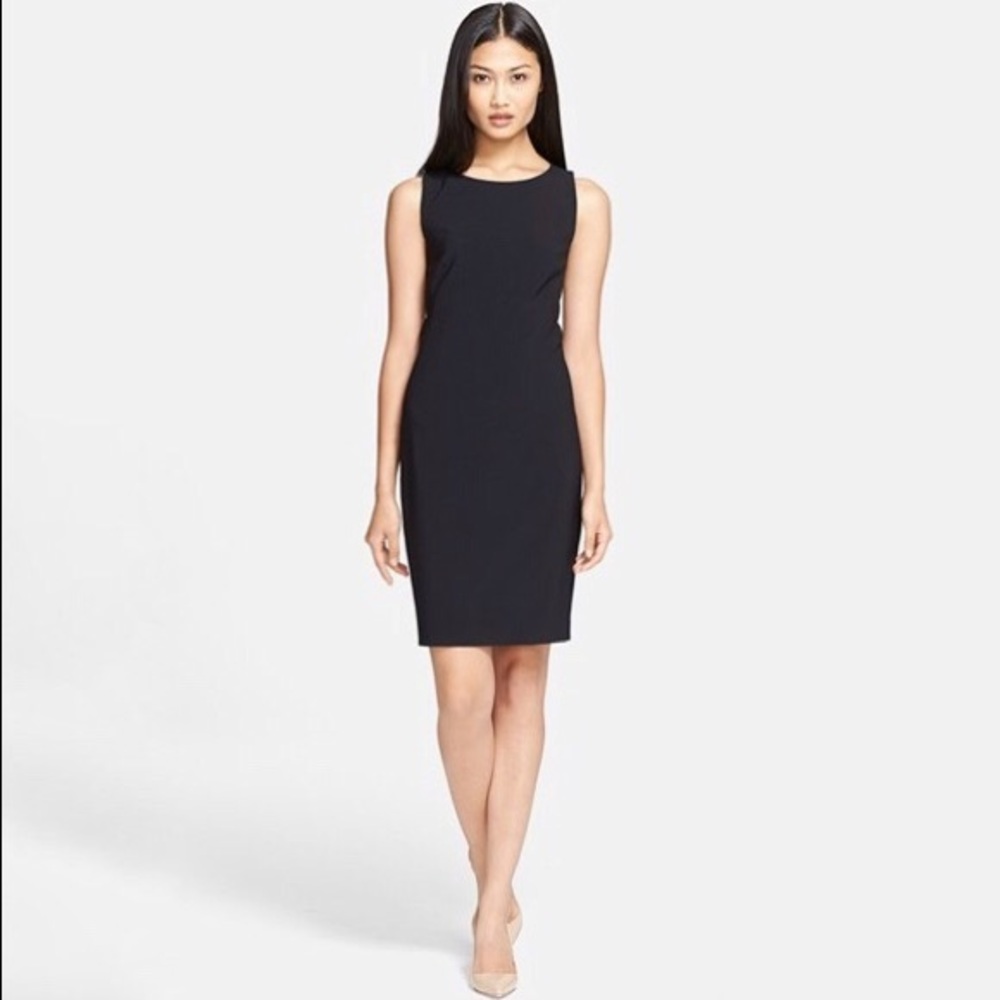 Theory Black Sleeveless Sheath Dress